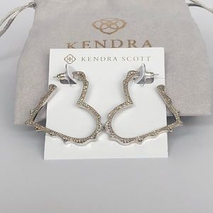 BRAND NEW KENDRA SCOTT Sophee Heart Hoop Earrings